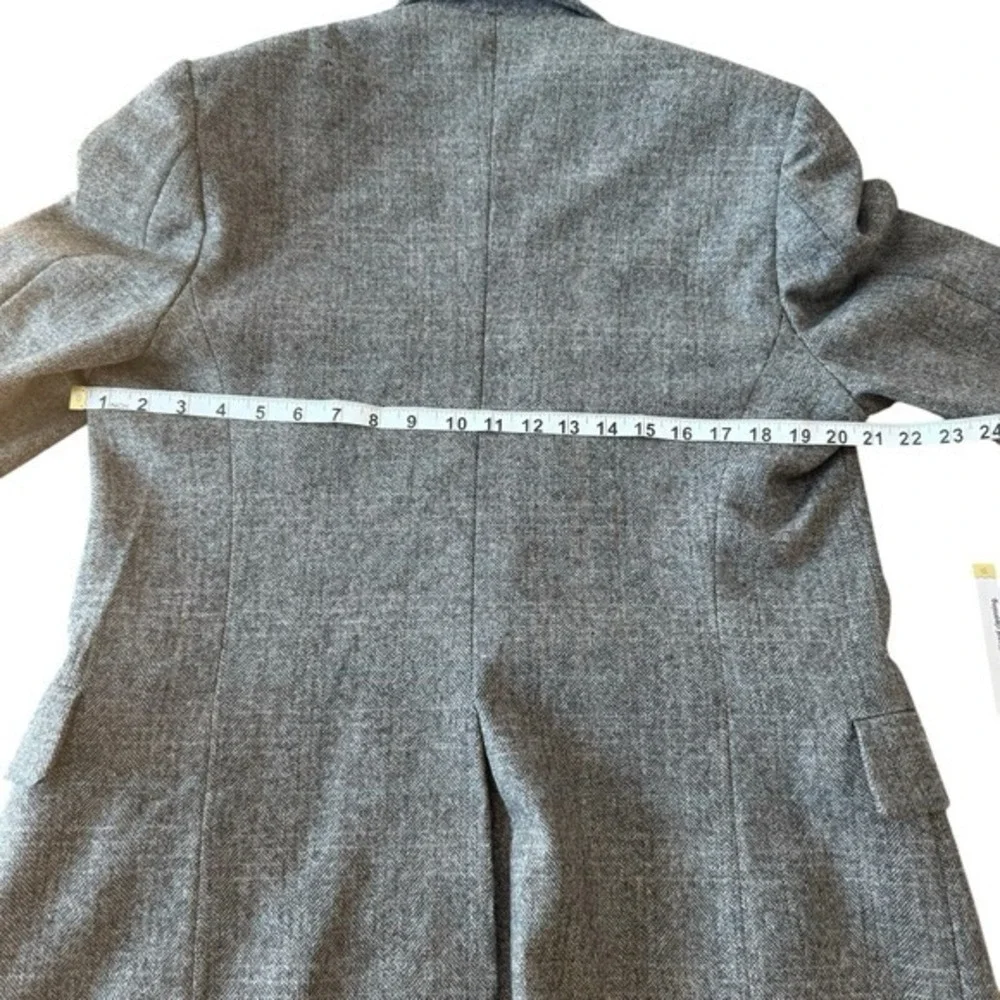 Strathmore Chevron Wool Sport Coat Gray Jacket‎ Blazer Men's 46 R Vintage
